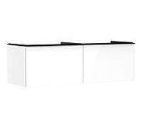 hansgrohe Xelu Q meuble sous-vasque 54070670 1560x485x550mm, 2 tiroirs, blanc brillant, noir mat