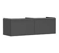 hansgrohe Xelu Q meuble sous-vasque 54071700 1560x485x550mm, 2 tiroirs, gris diamant mat, blanc mat