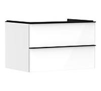 hansgrohe Xelu Q meuble sous-vasque 54074670 780x485x550mm, 2 tiroirs, blanc brillant, noir mat