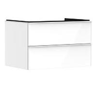 Meuble Pour Vasque à Poser Hansgrohe Xelu Q 2 tiroirs 780x550x485mm Blanc Brillant/Blanc Mat
