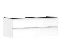 hansgrohe Xelu Q meuble sous-vasque 54086700 1360x485x550mm, 4 tiroirs, blanc brillant, blanc mat