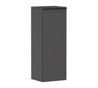 hansgrohe Xelu Q Armoire mi-haute, 400x350, 1 porte, charnières à droite, 2 étagères en verre, 54132670, Couleur: Meuble gris diamant mat/poignÃ©e noir mat