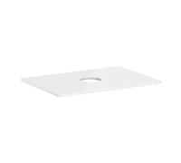 hansgrohe Xelu Q Console avec découpe ronde au centre, 780x550, pour vasque à poser, sans trou pour robinet, 54113050, Couleur: Blanc brillant