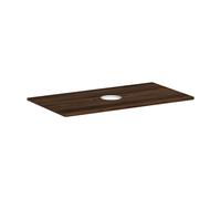 Hansgrohe Console Xelu Q – 980×550 mm, découpe centrale ronde, noyer foncé