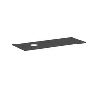 Hansgrohe Console Xelu Q 136×55 cm découpe ronde à gauche vasque à poser sans trou Gris diamant mat