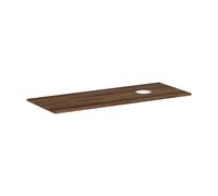 Hansgrohe Console Xelu Q 1360x550 découpe ronde à droite pour vasque à poser sans trou, Noyer Foncé