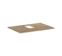 hansgrohe Xelu Q console 54120230 780 x 550 mm, découpe au milieu, vasque à poser avec trou pour robinetterie, chêne naturel