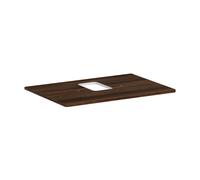 Hansgrohe Console Xelu Q 780x550 pour vasque à poser, découpes au centre, Noyer Foncé