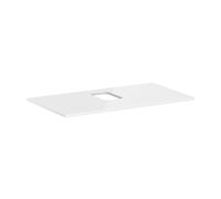 Hansgrohe Console Xelu Q 98 x 55 cm découpe au centre pour vasque à poser trou robinet Blanc
