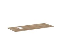 Hansgrohe Console Xelu Q pour vasque à poser 1360x550 découpe à gauche trou robinet Chêne nature