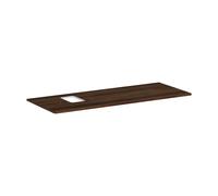 Hansgrohe Console Xelu Q 1360×550 découpe à gauche pour vasque à poser – Noyer foncé