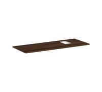Hansgrohe Console Xelu Q 1360x550 découpe à droite pour vasque à poser trou pour robinet Noyer Foncé