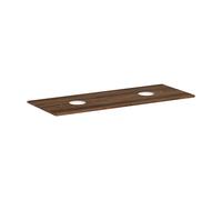 Hansgrohe Console Xelu Q 1360×550, 2 découpes rondes, pour vasque, sans perçage, Noyer foncé
