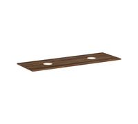 Hansgrohe Console Xelu Q 1560x550 avec 2 découpes rondes pour vasque à poser Noyer Foncé