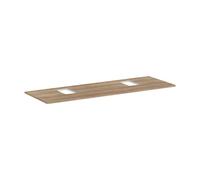 Hansgrohe Console Xelu Q 1560×550 pour vasque à poser, 2 découpes, avec trou robinet, Chêne nature
