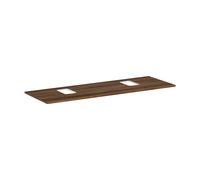 Hansgrohe Console Xelu Q 1560×550, 2 découpes, pour vasque à poser, Noyer foncé