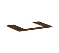 Hansgrohe Console Xelu Q 500×480 avec découpe centrale pour vasque à poser Noyer foncé polie