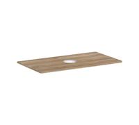 hansgrohe Xelu Q Console avec découpe ronde au centre, 980x550, pour vasque à poser, sans trou pour robinet, 54114230, Couleur: Chêne nature