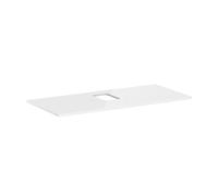 Hansgrohe Console Xelu Q 1180x550 pour vasque à poser, découpe centrale, trou robinet, Blanc brillant