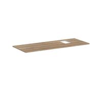 Hansgrohe Console Xelu Q 1360×550 avec découpe droite pour vasque perçage robinet Chêne nature