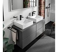 Lavabo Meuble Hansgrohe Xevolos E 1 trou meulé SmartClean 500x480x140 mm Blanc