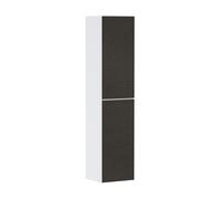 hansgrohe Xevolos E Armoire haute, charnière de porte à droite, 400x360x1760mm, 54221660, Couleur: Corps blanc mat, façade textile gris foncé