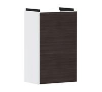 hansgrohe Xevolos E Armoire sous lavabo, 1 porte, charnières à droite, 340x245x555mm, pour lave-mains, 54169730, Couleur: corps blanc mat, façade chêne foncé