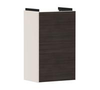 hansgrohe Xevolos E Armoire sous lavabo, 1 porte, charnières à gauche, 340x245x555mm, pour lave-mains, 54167730, Couleur: Corps beige sable mat, façade chêne foncé