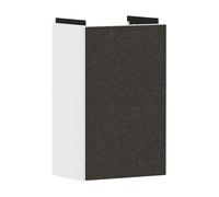 hansgrohe Xevolos E Armoire sous lavabo, 1 porte, charnières à gauche, 340x245x555mm, pour lave-mains, 54166660, Couleur: Corps blanc mat, façade textile gris foncé