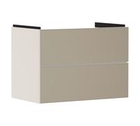 hansgrohe Xevolos E Armoire sous lavabo, 2 tiroirs, SoftClose, 780x475x555mm, pour lavabo, 54179390, Couleur: Corps beige sable mat, façade bronze structuré