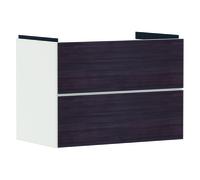 hansgrohe Xevolos E Armoire sous lavabo, 2 tiroirs, SoftClose, 780x475x555mm, pour lavabo, 54179730, Couleur: Corps beige sable mat, façade chêne foncé