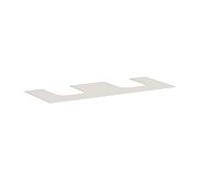 hansgrohe Xevolos E Console, 2 découpes, 1370x550mm, pour vasque à poser, 54207780, Couleur: Beige sable mat