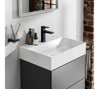 hansgrohe Xevolos E lavabo, sans trop-plein, 600x480mm, SmartClean, non poli, avec garniture de vidage, 61092450, Exécution: 1 trou de robinet