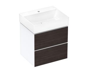 hansgrohe Xevolos E lavabo, sans trop-plein, 600x480mm, SmartClean, non poli, avec garniture de vidage, 61092450, Exécution: 1 trou de robinet