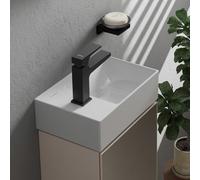 hansgrohe Xelovos E Lave-mains, 1 trou de robinetterie à droite ou à gauche, sans trop-plein, 360x250mm, SmartClean, avec garniture de vidage, 61087450, Exécution: trou de robinetterie à gauche