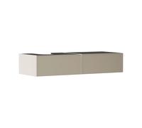 hansgrohe Xevolos E meuble sous lavabo, 2 tiroirs, 1 découpe à gauche, 1370x550x275mm, pour console avec vasque à poser, 54320390, Couleur: Corps beige sable mat, façade bronze structuré