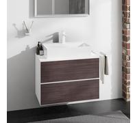 hansgrohe Xevolos E Meuble bas pour plan de toilette, 2 tiroirs, 54187730,