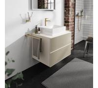 hansgrohe Xevolos E Meuble bas pour plan de toilette, 2 tiroirs, 54188390,