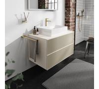 hansgrohe Xevolos E Meuble bas pour plan de toilette, 2 tiroirs, 54191390,