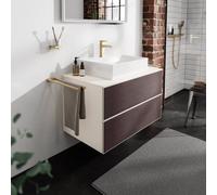 hansgrohe Xevolos E Meuble bas pour plan de toilette, 2 tiroirs, 54191730,