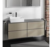 hansgrohe Xevolos E Meuble bas pour plan de toilette, 4 tiroirs, 54238390,