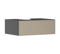 hansgrohe Xevolos E meuble sous lavabo, 1 tiroir, 1 découpe au centre, 780x550x275mm, pour console avec vasque à poser, 54312390, Couleur: corps gris ardoise mat, façade bronze structuré
