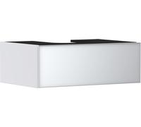 hansgrohe Xevolos E meuble sous lavabo, 1 tiroir, 1 découpe au centre, 780x550x275mm, pour console avec vasque à poser, 54310320, Couleur: corps blanc mat, façade blanc métallisé