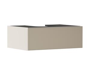 hansgrohe Xevolos E meuble sous lavabo, 1 tiroir, 1 découpe au centre, 780x550x275mm, pour console avec vasque à poser, 54311390, Couleur: Corps beige sable mat, façade bronze structuré