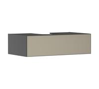 hansgrohe Xevolos E meuble sous lavabo, 1 tiroir, 1 découpe au centre, 980x550x275mm, pour console avec vasque à poser, 54315390, Couleur: corps gris ardoise mat, façade bronze structuré