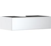 hansgrohe Xevolos E meuble sous lavabo, 1 tiroir, 1 découpe au centre, 980x550x275mm, pour console avec vasque à poser, 54313320, Couleur: corps blanc mat, façade blanc métallisé