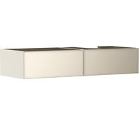 hansgrohe Xevolos E meuble sous lavabo, 2 tiroirs, 1 découpe à droite, 1370x550x275mm, pour console avec vasque à poser, 54323790, Couleur: Corps beige sable mat, façade beige sable métallisé