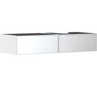 hansgrohe Xevolos E meuble sous lavabo, 2 tiroirs, 1 découpe à droite, 1370x550x275mm, pour console avec vasque à poser, 54322320, Couleur: corps blanc mat, façade blanc métallisé