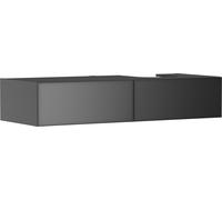 hansgrohe Xevolos E meuble sous lavabo, 2 tiroirs, 1 découpe à droite, 1370x550x275mm, pour console avec vasque à poser, 54324770, Couleur: corps gris ardoise mat, façade gris ardoise métallique