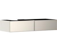 hansgrohe Xevolos E meuble sous lavabo, 2 tiroirs, 1 découpe à gauche, 1370x550x275mm, pour console avec vasque à poser, 54320790, Couleur: Corps beige sable mat, façade beige sable métallisé
